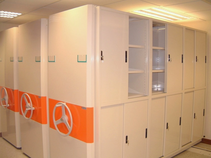 移動櫃附加鐵製門.玻璃 門.鐵櫃